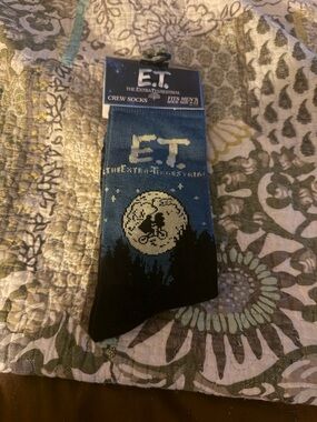The Extra-Terrestrial Men’s Crew Socks in Blue and Black